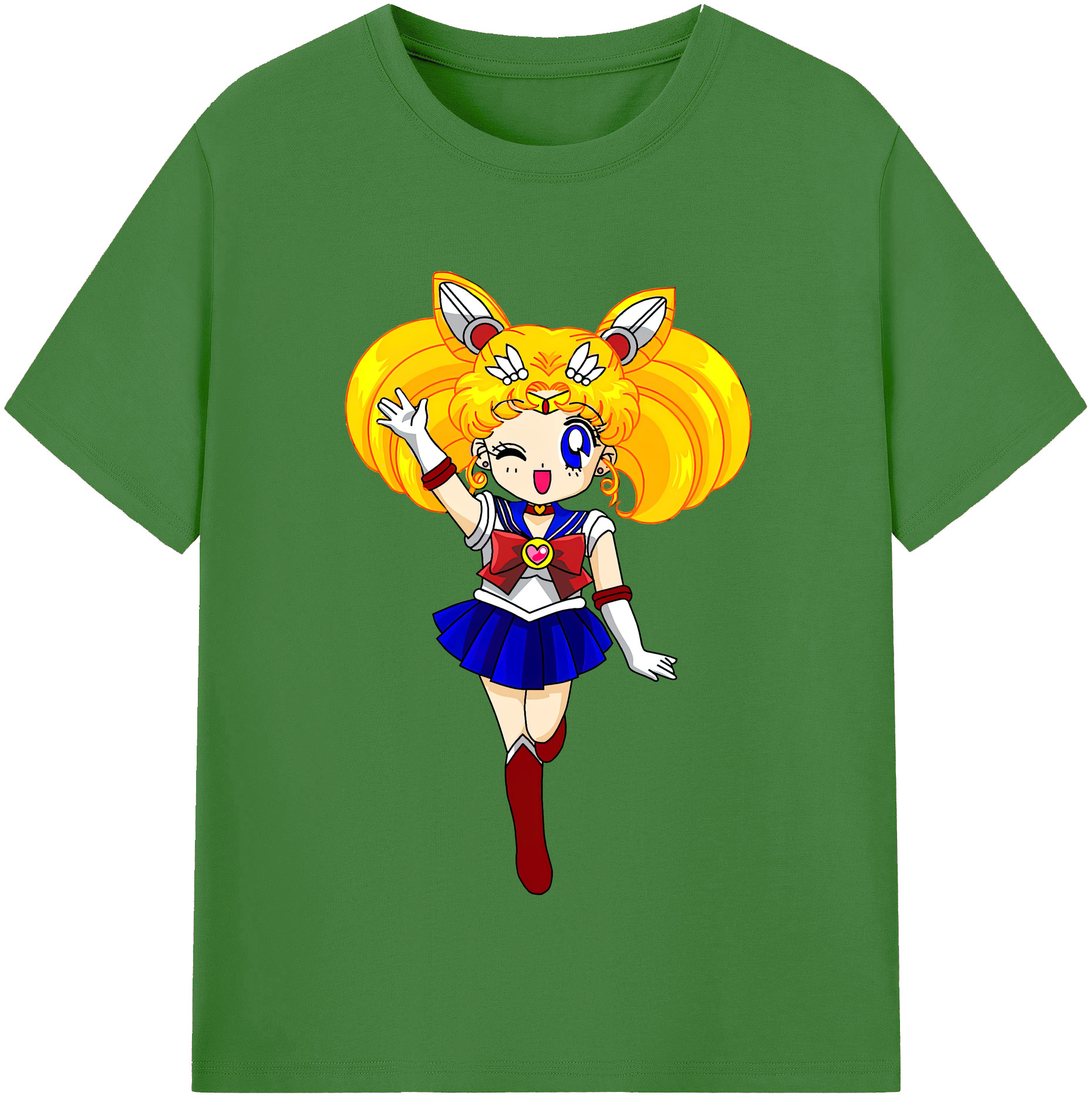 （画像用） 美少女戦士セーラームーン 月野 うさぎ つきの うさぎ Sailor Moon Tsukino Usagi レディースカジュアルプリントTシャツ（綿100％）